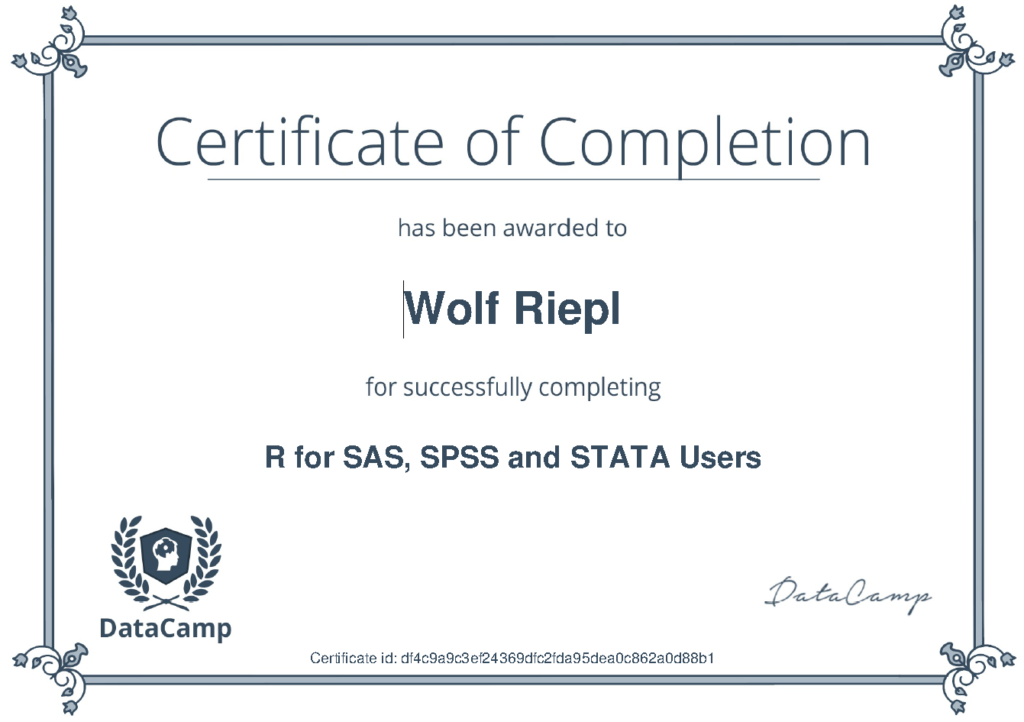 DataCamp: R for SAS, SPSS and Stata Users
