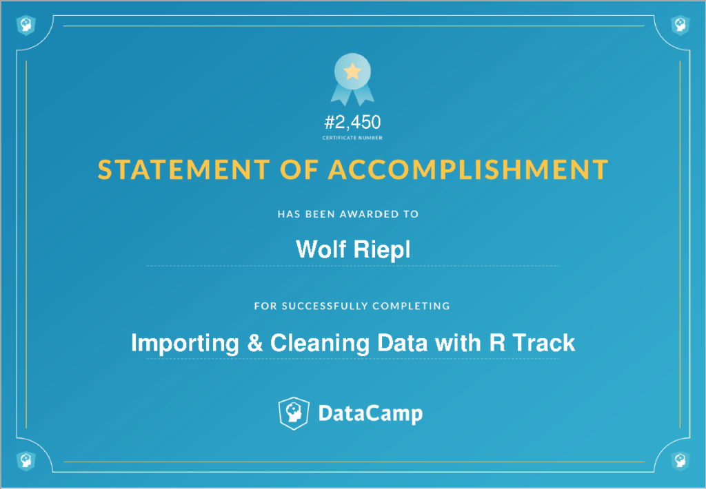 DataCamp Track: Importing & Cleaning Data with R