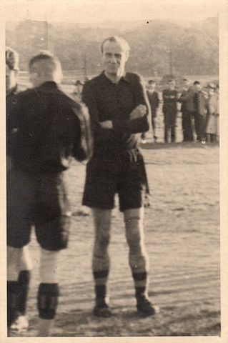 Helmut Schön bei einem Spiel der SG Dresden-Friedrichstadt 1946