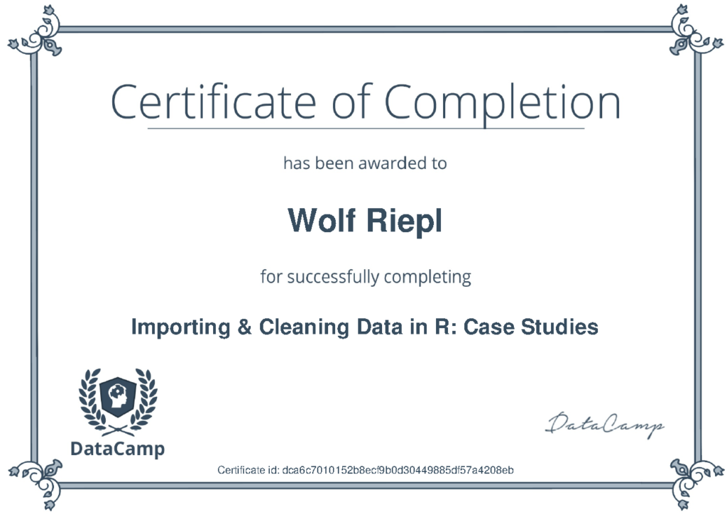 DataCamp: Importing Cleaning Case Studies