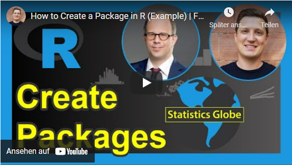 Eigene R-Pakete erstellen: Gast-Video auf Statistics Globe